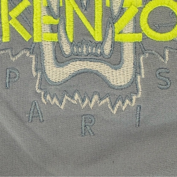 NWT KENZO Kids Baby Tiger Logo Embroidered Sweatshirt Blue Size 6M - Picture 10 of 16